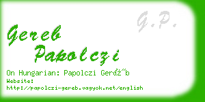 gereb papolczi business card